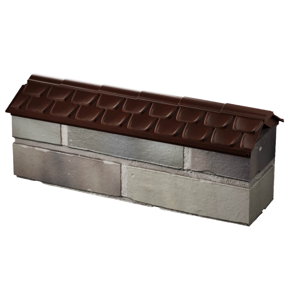 Парапет Zking Эльбрус Коричневый с посадкой на 0.5 кирпича (130мм) в Заринске фото
