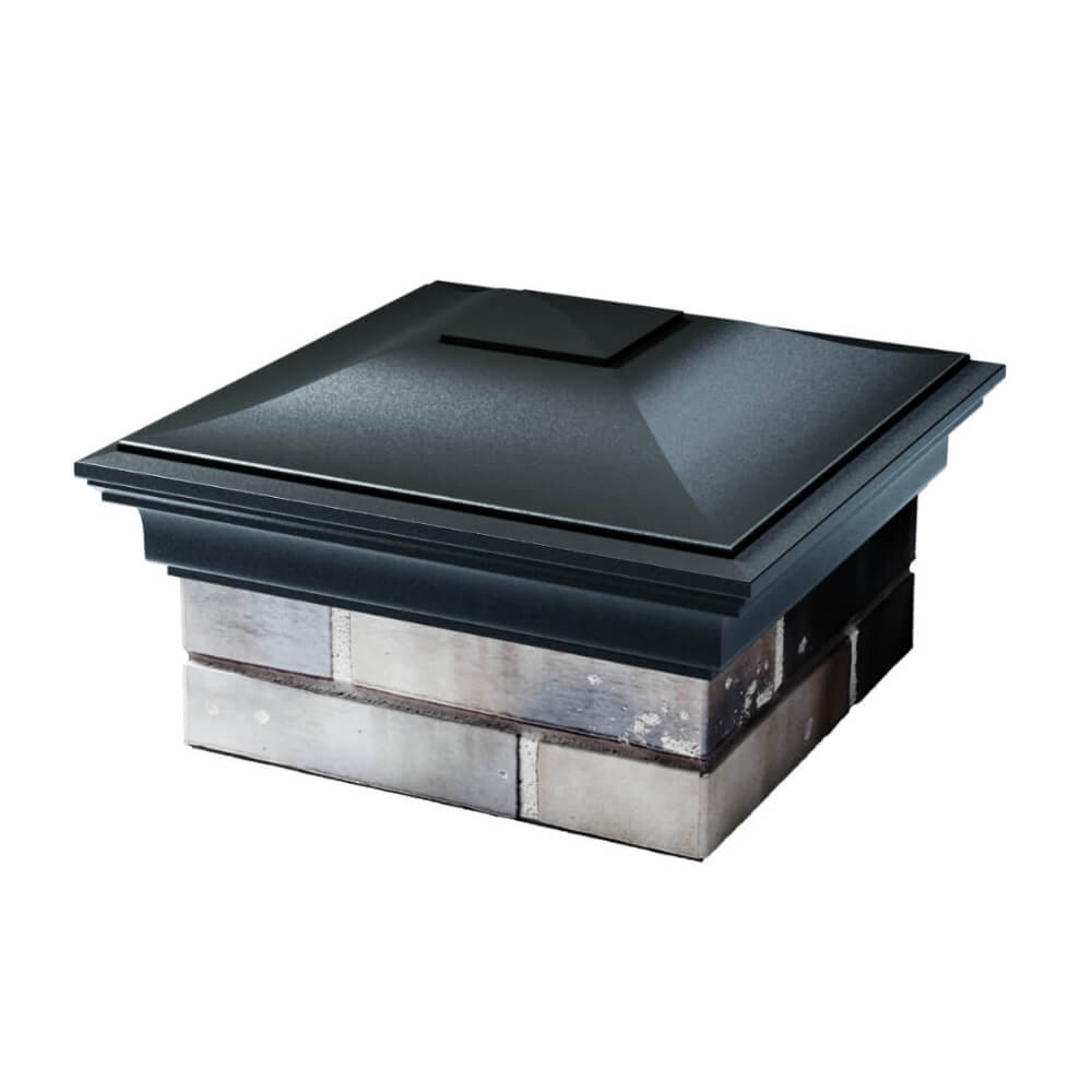 Колпак Zking Монблан Черный на столб 1.5х1.5 еврокирпича 0.7НФ (355х355мм) в Заринске фото