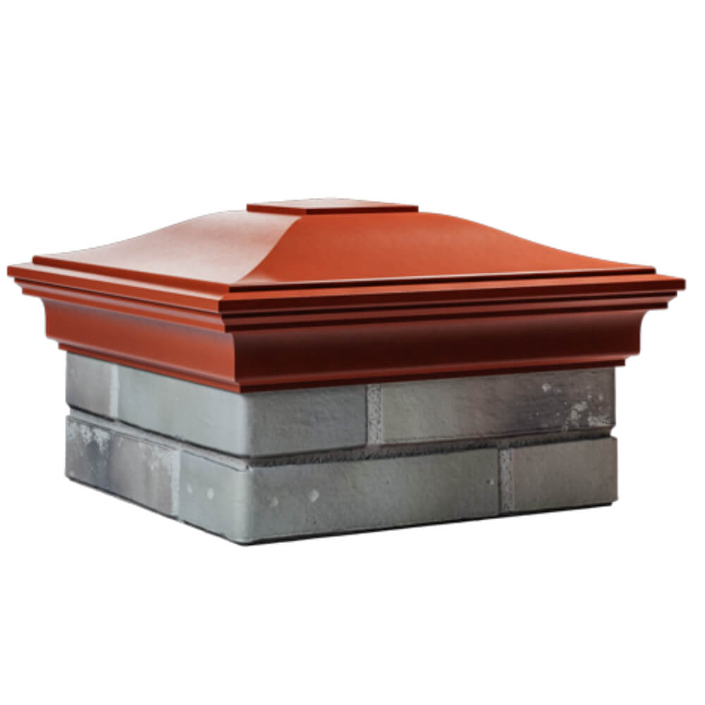 Колпак Zking Монблан Красный на столб 1.5х1.5 кирпича (385х385мм) в Заринске фото