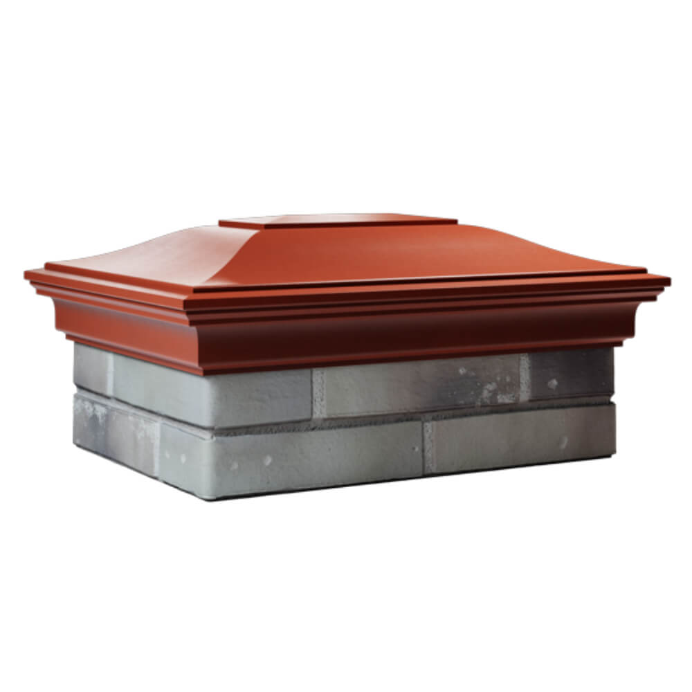 Колпак Zking Монблан Красный на столб 2х1.5 кирпича (515х385мм) в Заринске фото