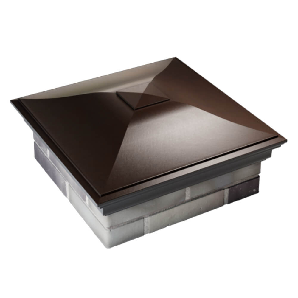 Колпак Zking Монблан Коричневый на столб 2х2 кирпича (515х515мм) Заринск фото