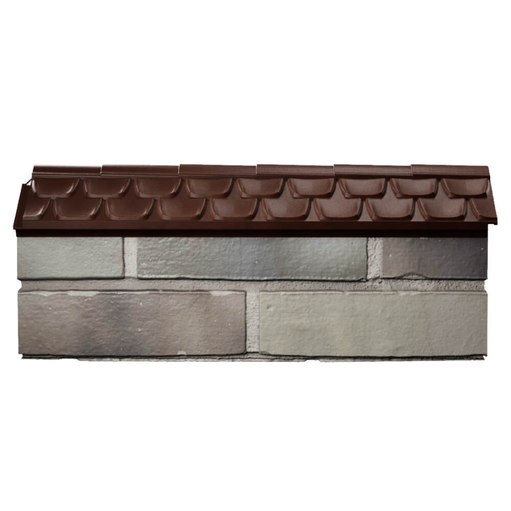 Парапет Zking Эльбрус Коричневый с посадкой на 0.5 кирпича (130мм) в Заринске фото