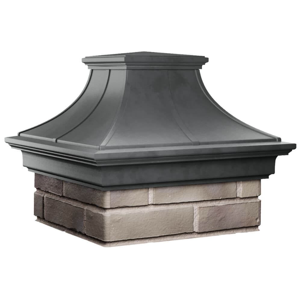 Колпак Zking Монблан Премиум Серый на столб 1.5х1.5 кирпича (385х385мм) в Заринске фото