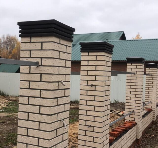 Колпак Zking Бона ХайТек Коричневый на столб 1.5х1.5 кирпича (385х385мм) в Заринске фото