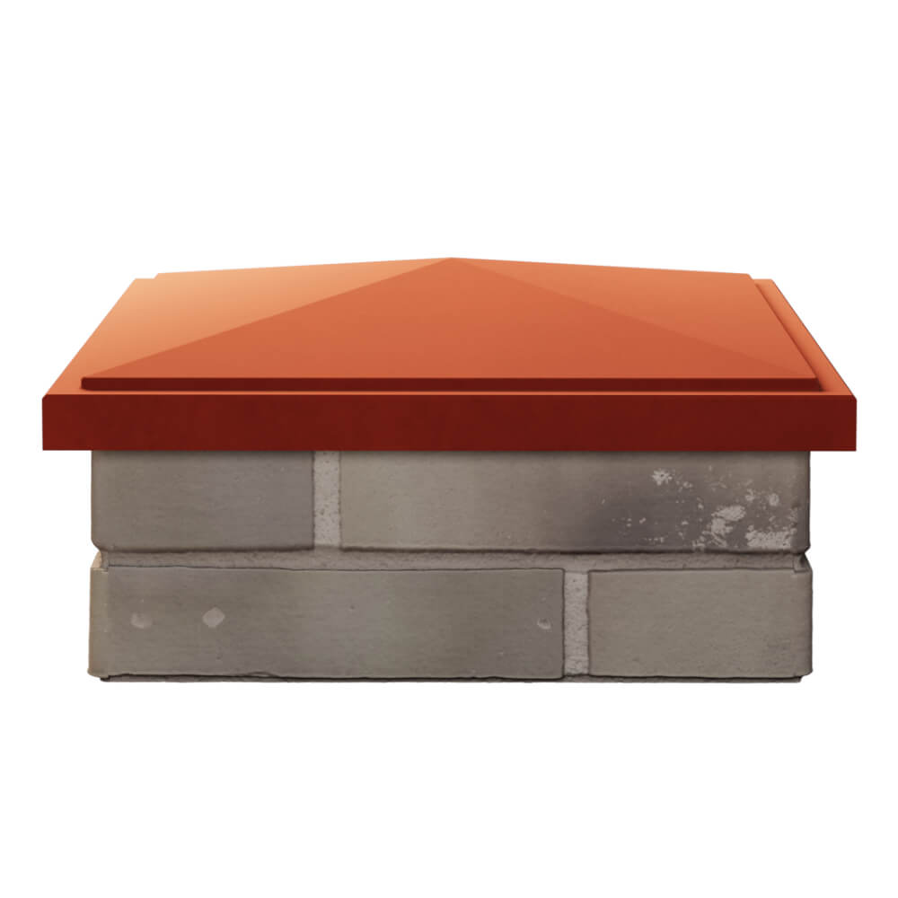 Колпак Zking БонаМоно Красный на столб 1.5х1.5 кирпича (385х385, 400х400мм) Заринск фото