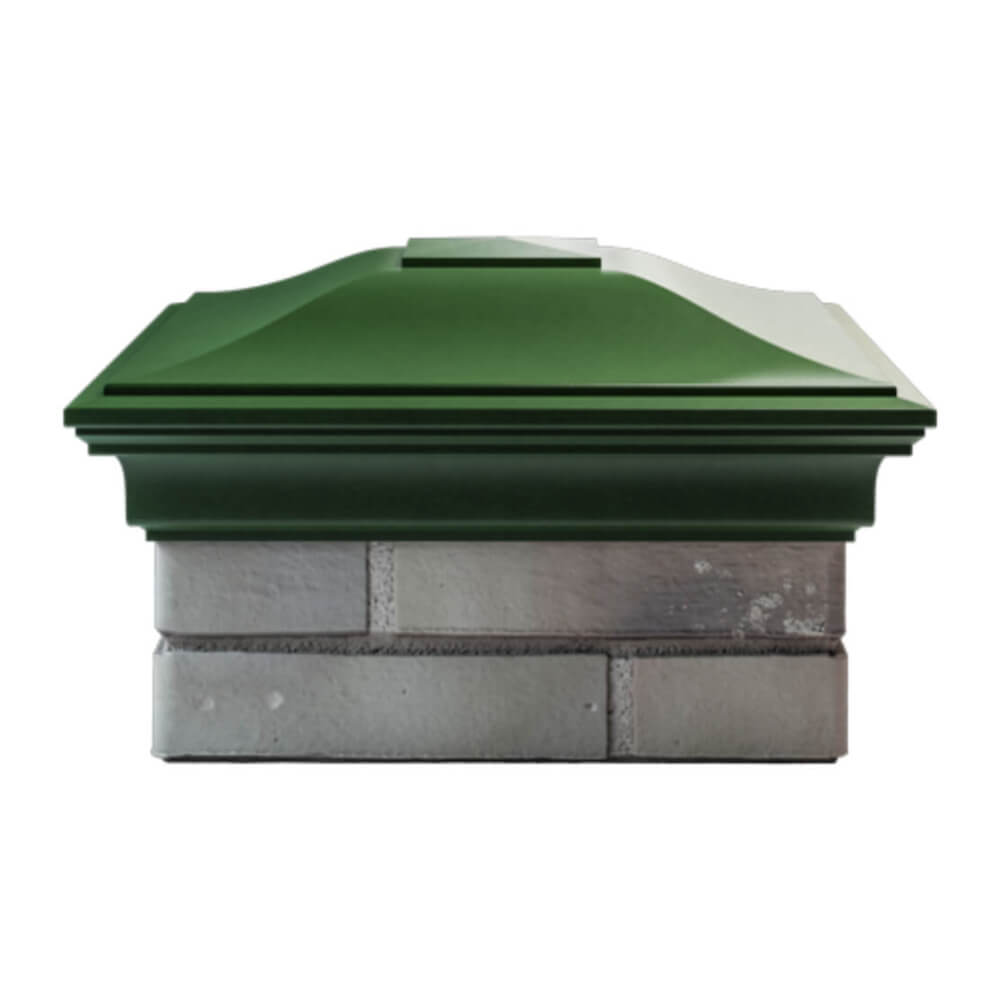 Колпак Zking Монблан Зеленый на столб 1.5х1.5 еврокирпича 0.7НФ (355х355мм) Заринск фото