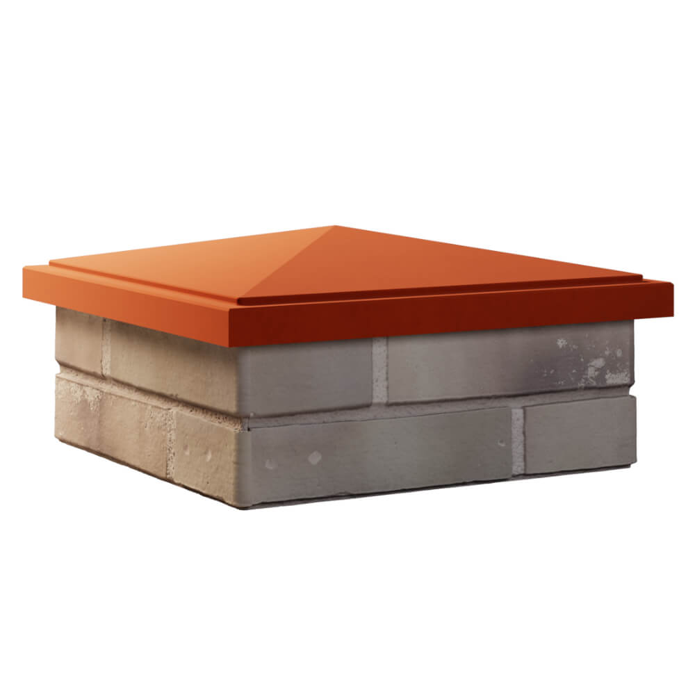 Колпак Zking БонаМоно Красный на столб 1.5х1.5 кирпича (385х385, 400х400мм) в Заринске фото