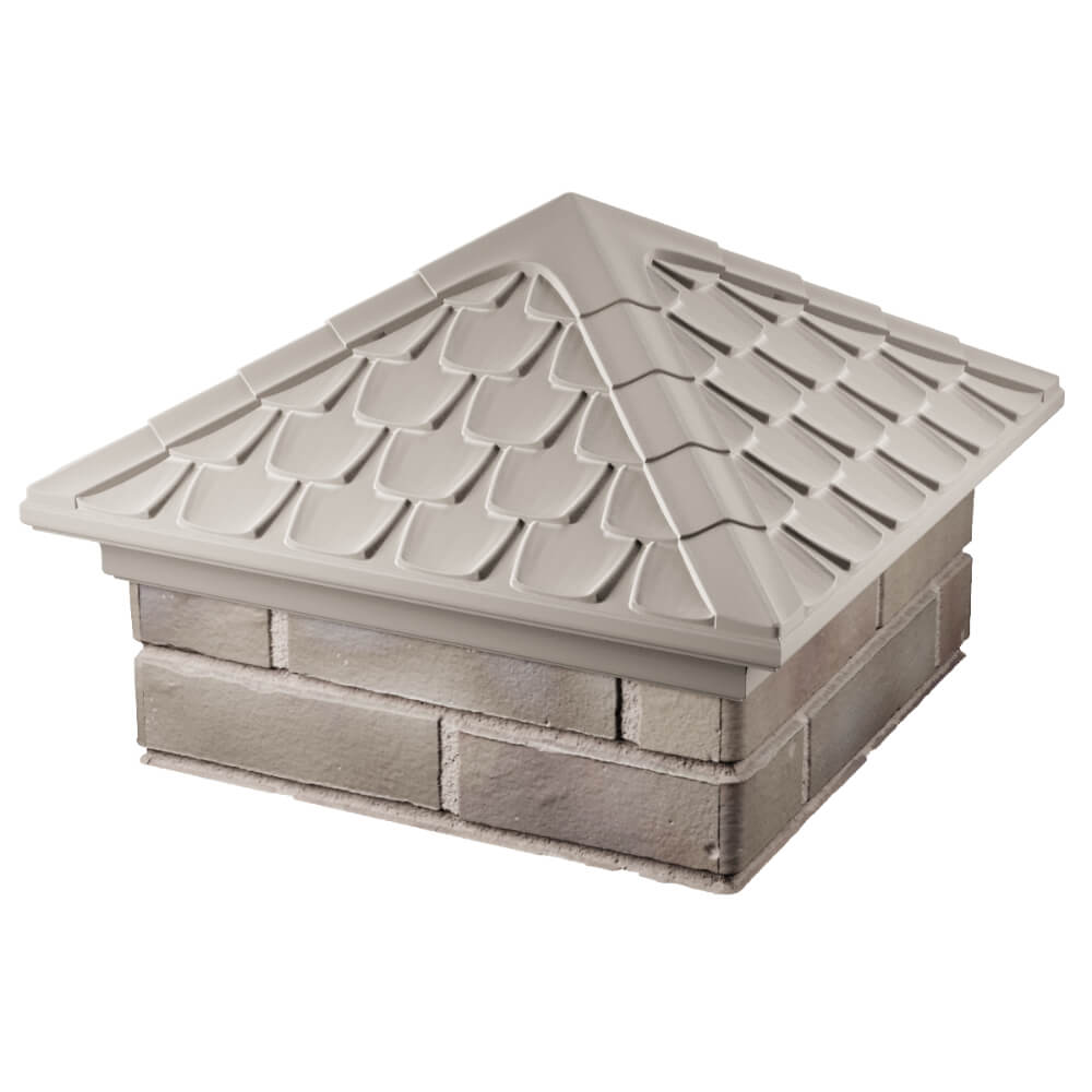 Колпак Zking Эльбрус Бежевый на столб 1.5х1.5 кирпича (385х385мм) в Заринске фото