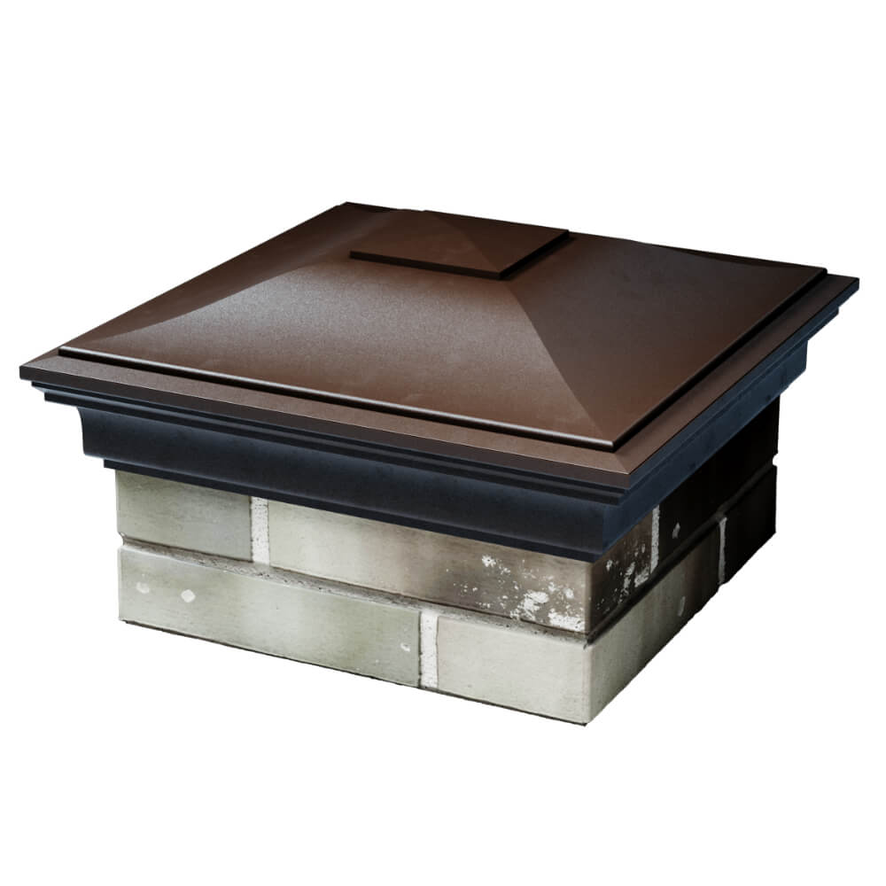 Колпак Zking Монблан Коричневый на столб 1.5х1.5 кирпича (385х385мм) в Заринске фото