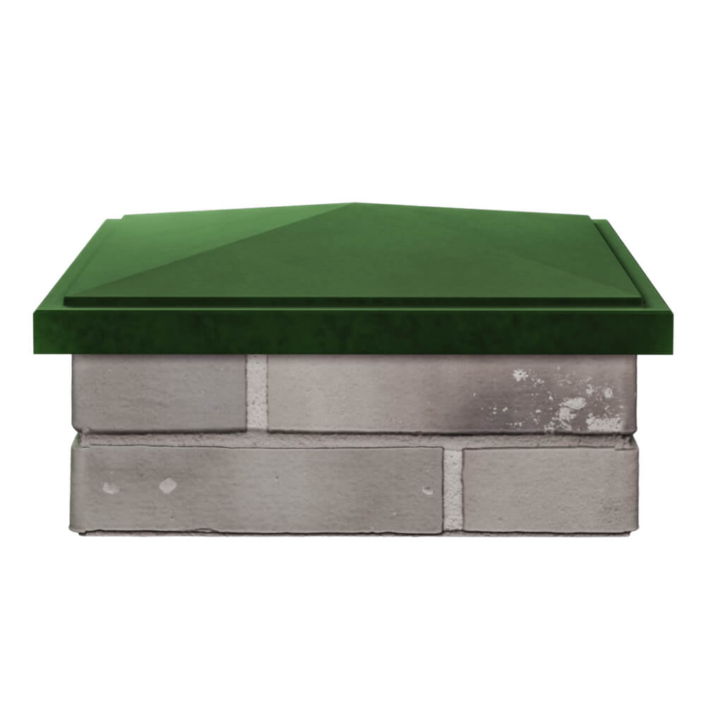 Колпак Zking БонаМоно Зеленый на столб 1.5х1.5 кирпича (385х385, 400х400мм) Заринск фото