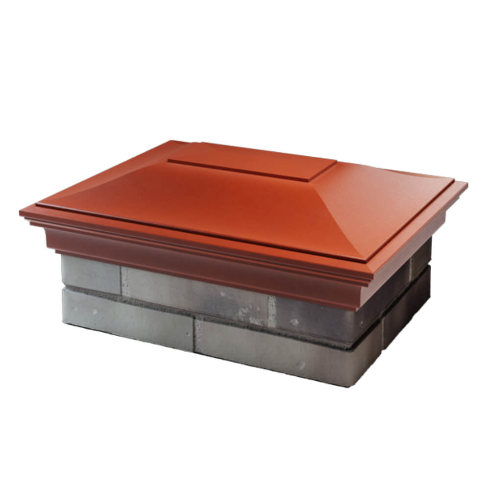 Колпак Zking Монблан Красный на столб 2х1.5 кирпича (515х385мм) в Заринске фото