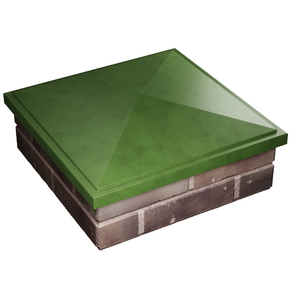 Колпак Zking БонаМоно Зеленый на столб 2х2 кирпича (515х515, 530х530мм) в Заринске фото