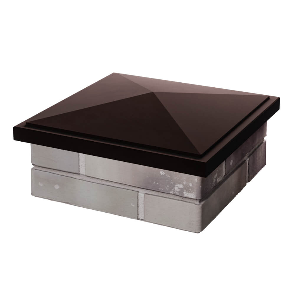 Колпак Zking БонаМоно Коричневый на столб 1.5х1.5 кирпича (385х385, 400х400мм) в Заринске фото