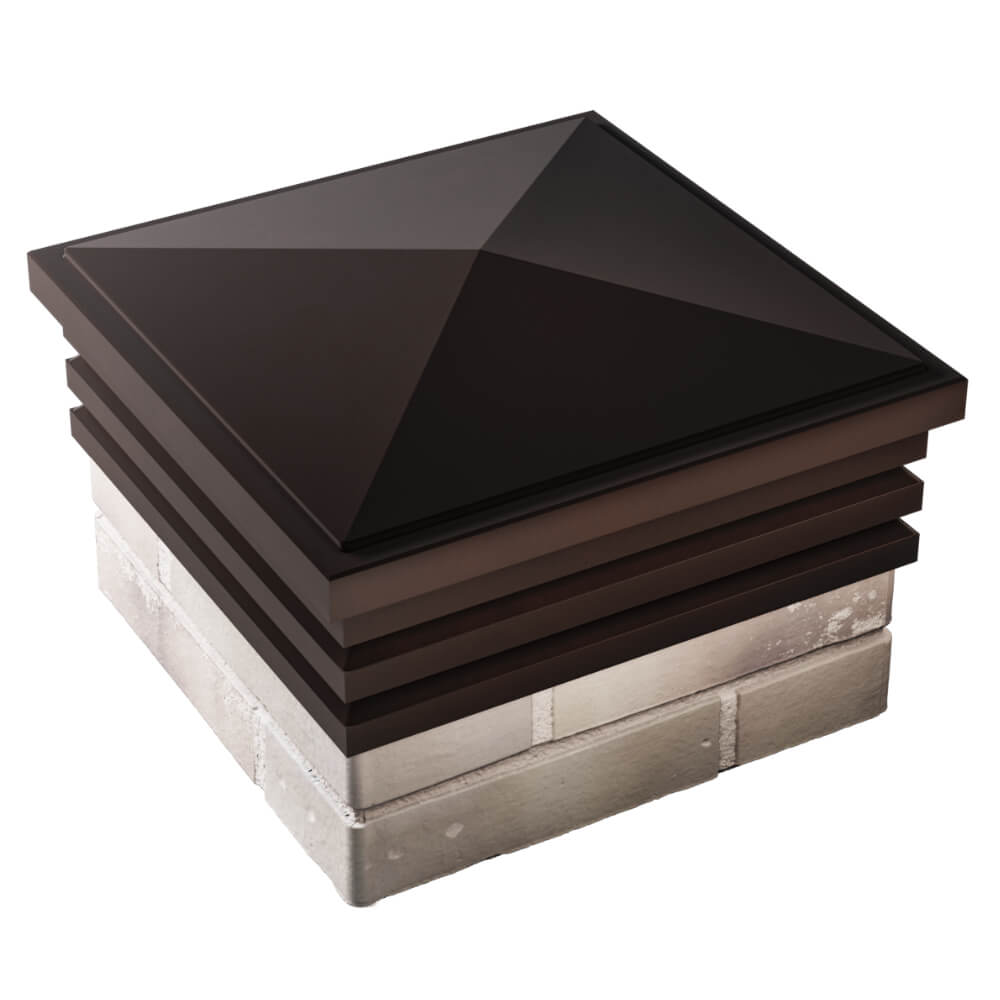 Колпак Zking Бона ХайТек Коричневый на столб 1.5х1.5 кирпича (385х385мм) в Заринске фото