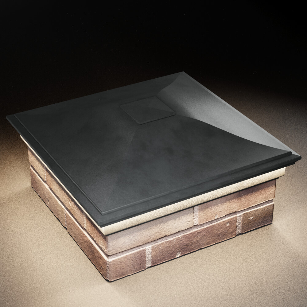 Колпак Zking Монблан Серый на столб 2х2 кирпича (515х515мм) c подсветкой в Заринске фото