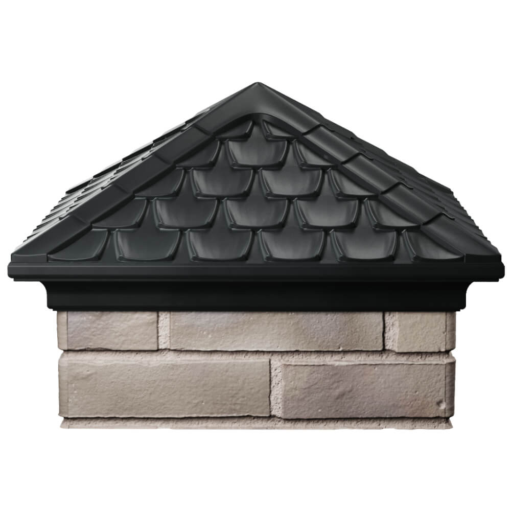 Колпак Zking Эльбрус Черный на столб 1.5х1.5 кирпича (385х385мм) Заринск фото