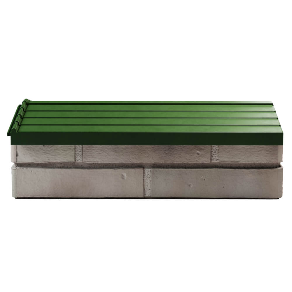 Парапет Zking Бона ХайТек Зеленый с посадкой на 1 кирпич (200/225/255мм) в Заринске фото