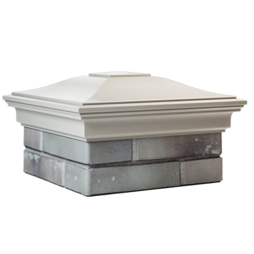 Колпак Zking Монблан Бежевый на столб 1.5х1.5 кирпича (385х385мм) в Заринске фото