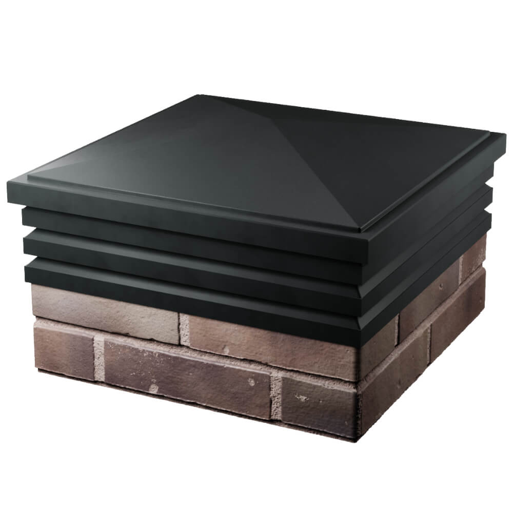 Колпак Zking Бона ХайТек Черный на столб 2х2 кирпича (513х513мм) в Заринске фото