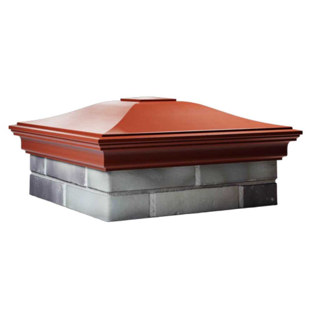 Колпак Zking Монблан Красный на столб 2х2 кирпича (515х515мм) в Заринске фото