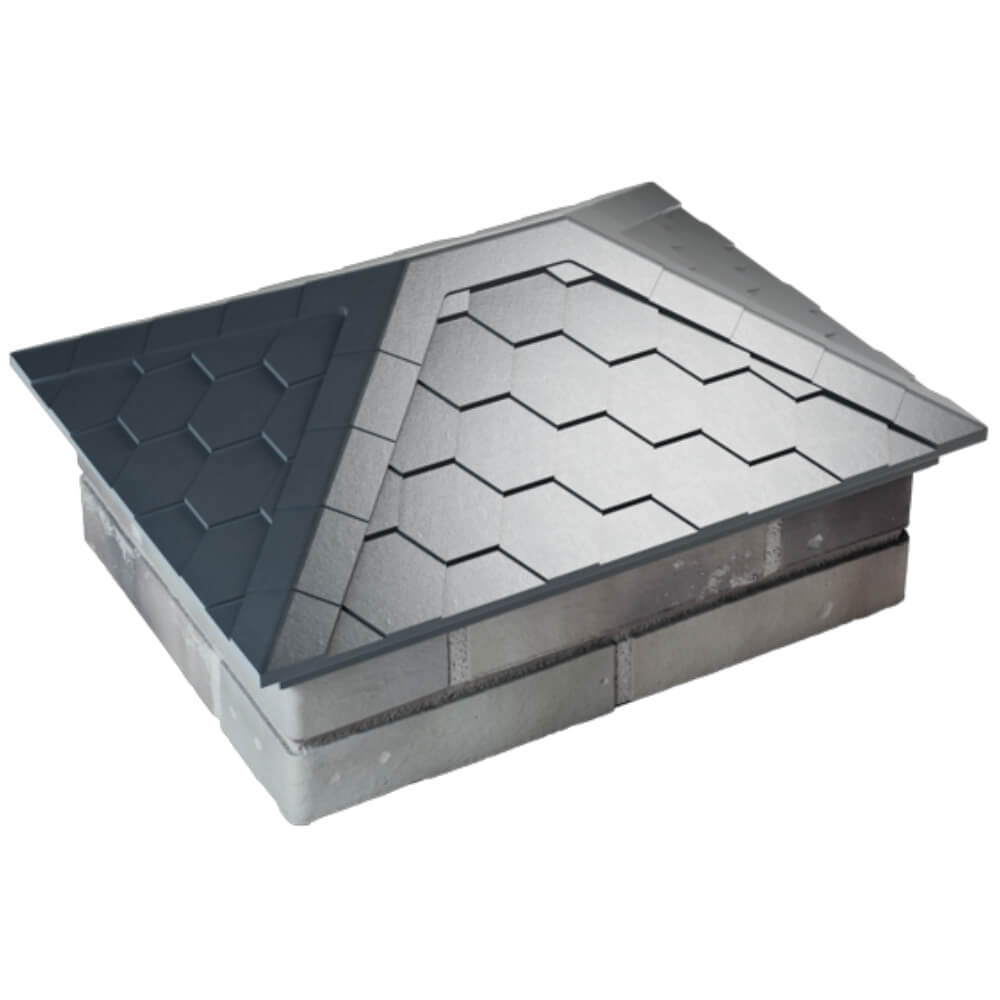 Колпак Zking Эверест Серый на столб 2х1.5 кирпича (520х390мм) Заринск фото