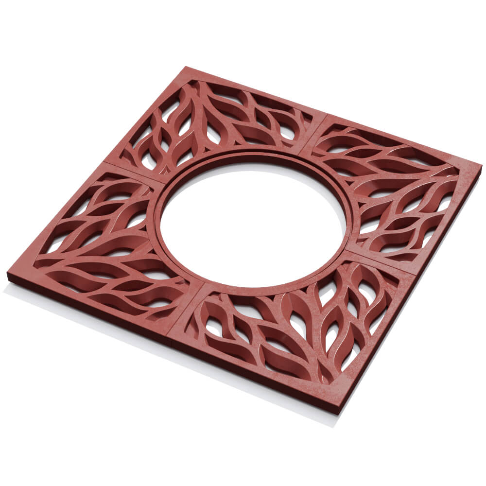 Приствольная решетка для дерева ZKING CRUST 1.2х1.2м Красная в Заринске фото