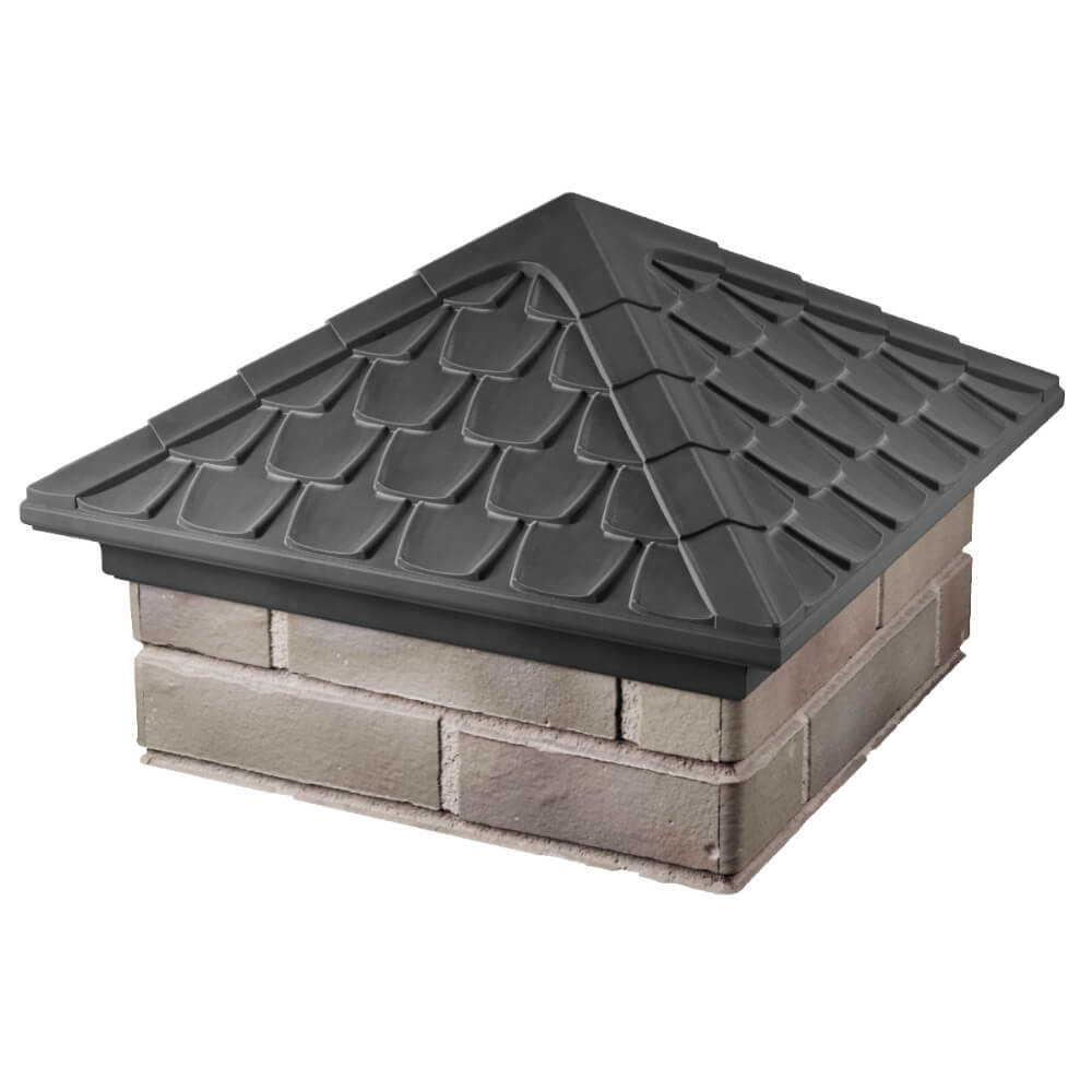 Колпак Zking Эльбрус Серый на столб 1.5х1.5 кирпича (385х385мм) в Заринске фото