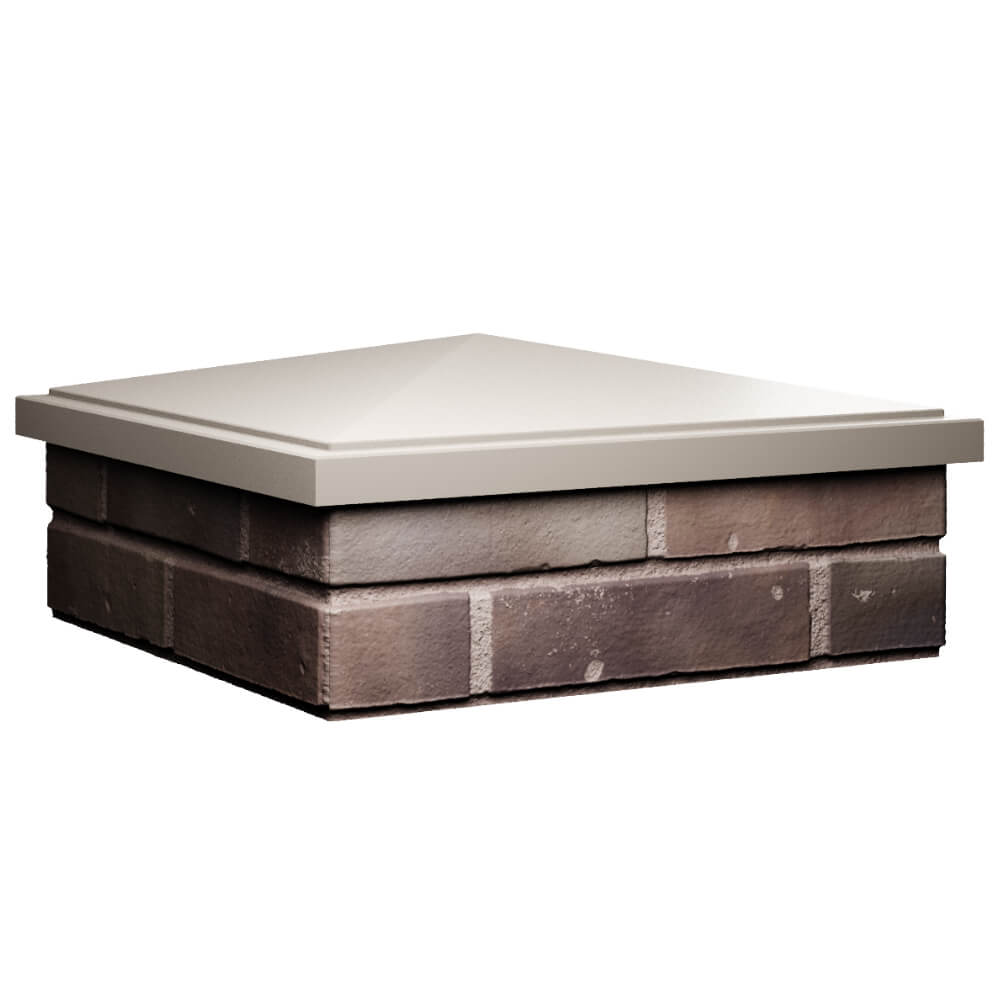 Колпак Zking БонаМоно Бежевый на столб 2х2 кирпича (515х515, 530х530мм) в Заринске фото