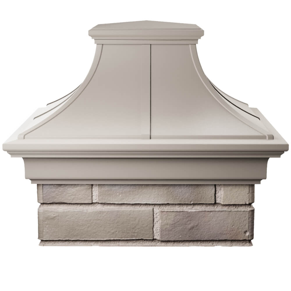 Колпак Zking Монблан Премиум Бежевый на столб 1.5х1.5 кирпича (385х385мм) Заринск фото