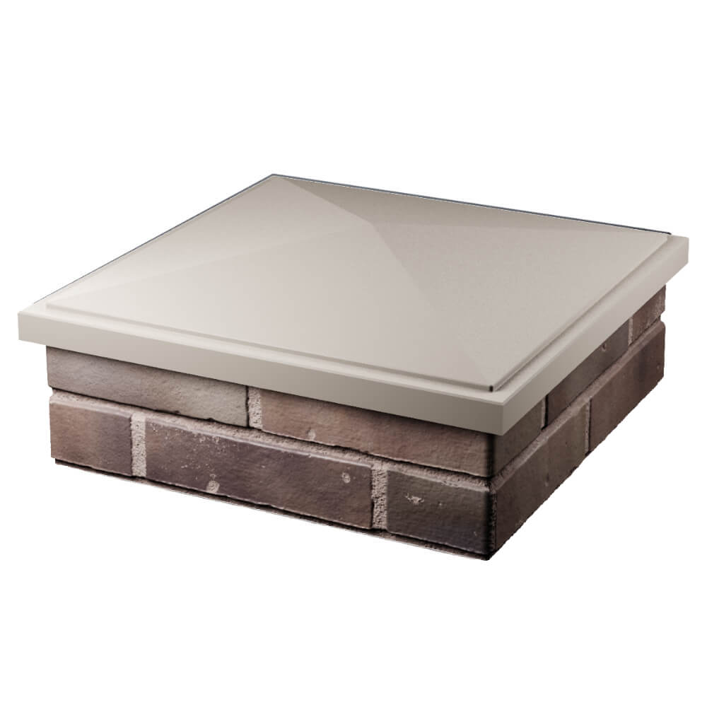 Колпак Zking БонаМоно Бежевый на столб 2х2 кирпича (515х515, 530х530мм) в Заринске фото