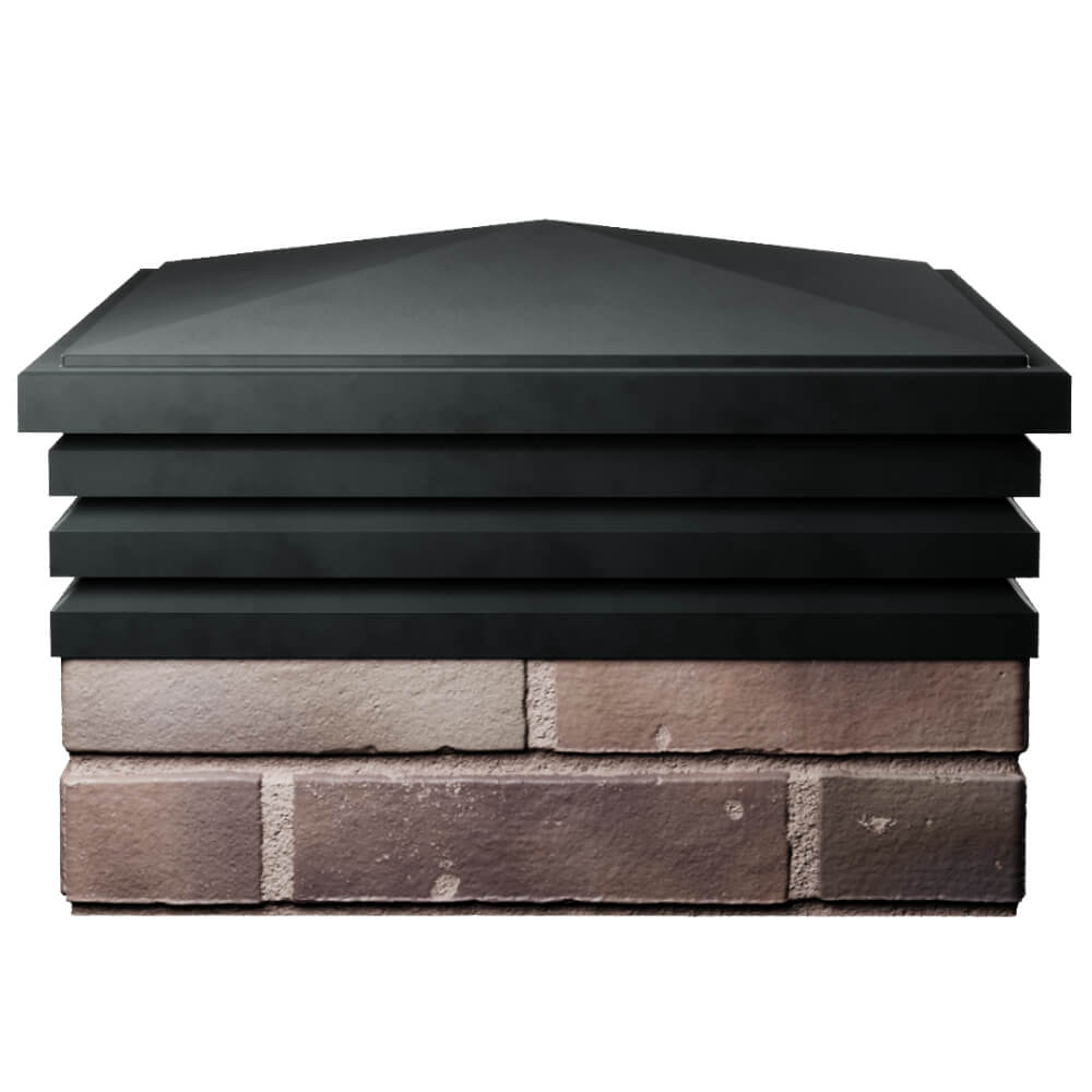 Колпак Zking Бона ХайТек Черный на столб 2х2 кирпича (513х513мм) Заринск фото