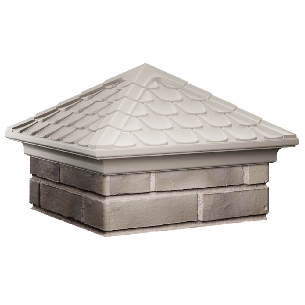 Колпак Zking Эльбрус Бежевый на столб 1.5х1.5 кирпича (385х385мм) в Заринске фото