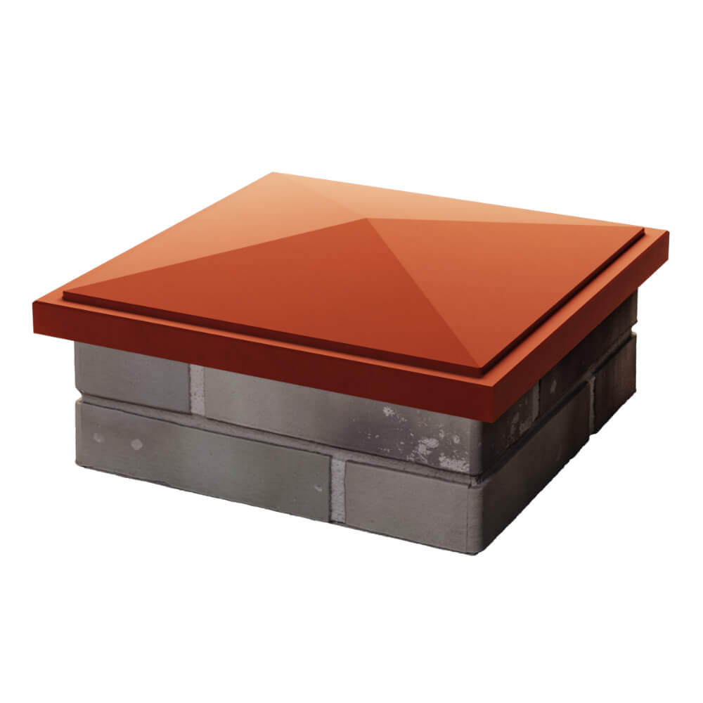 Колпак Zking БонаМоно Красный на столб 1.5х1.5 кирпича (385х385, 400х400мм) в Заринске фото