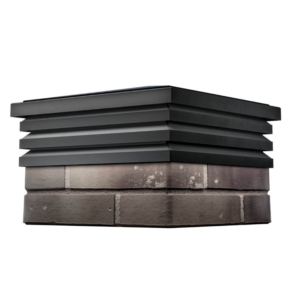 Колпак Zking Бона ХайТек Черный на столб 1.5х1.5 кирпича (385х385мм) в Заринске фото