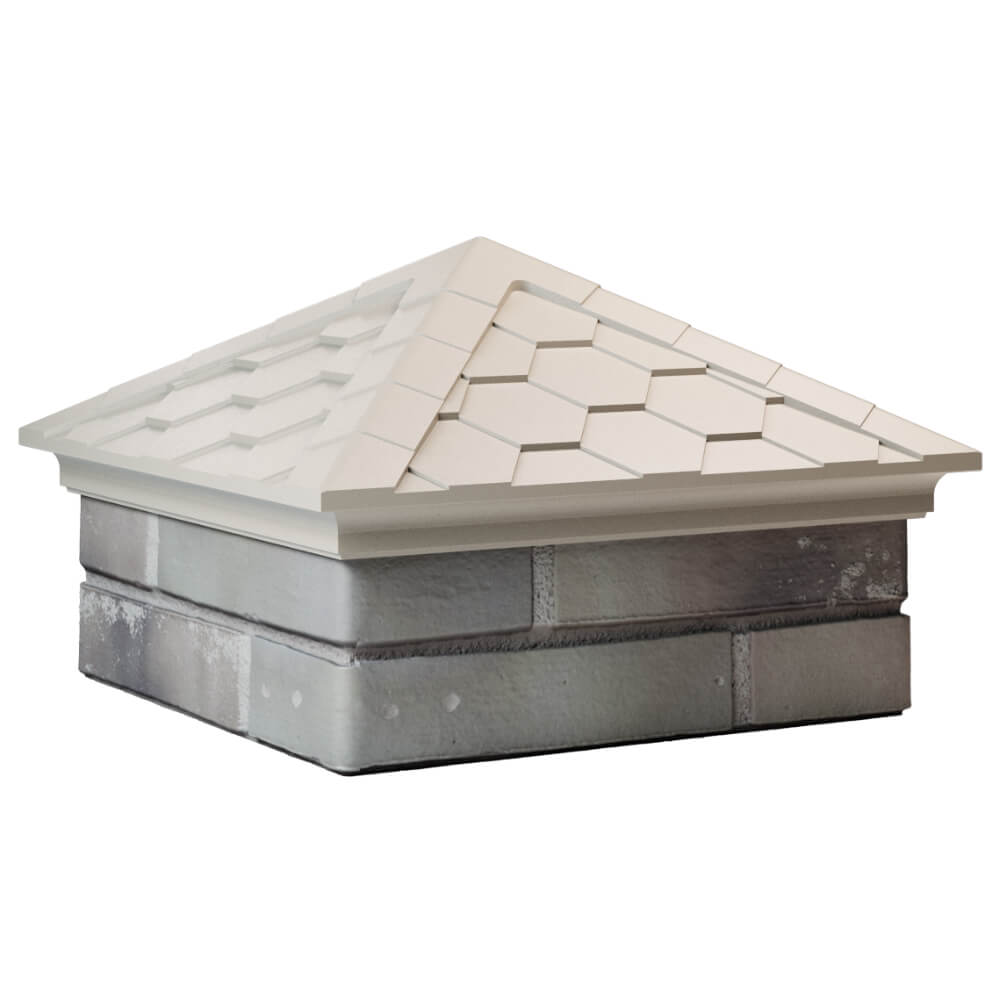 Колпак Zking Эверест Бежевый на столб 1.5х1.5 кирпича (390х390мм) в Заринске фото