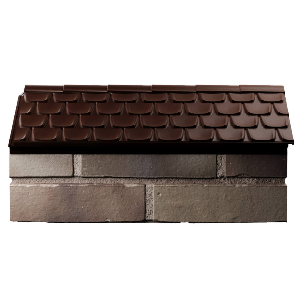 Парапет Zking Эльбрус Коричневый с посадкой на 1 кирпич (255мм) в Заринске фото