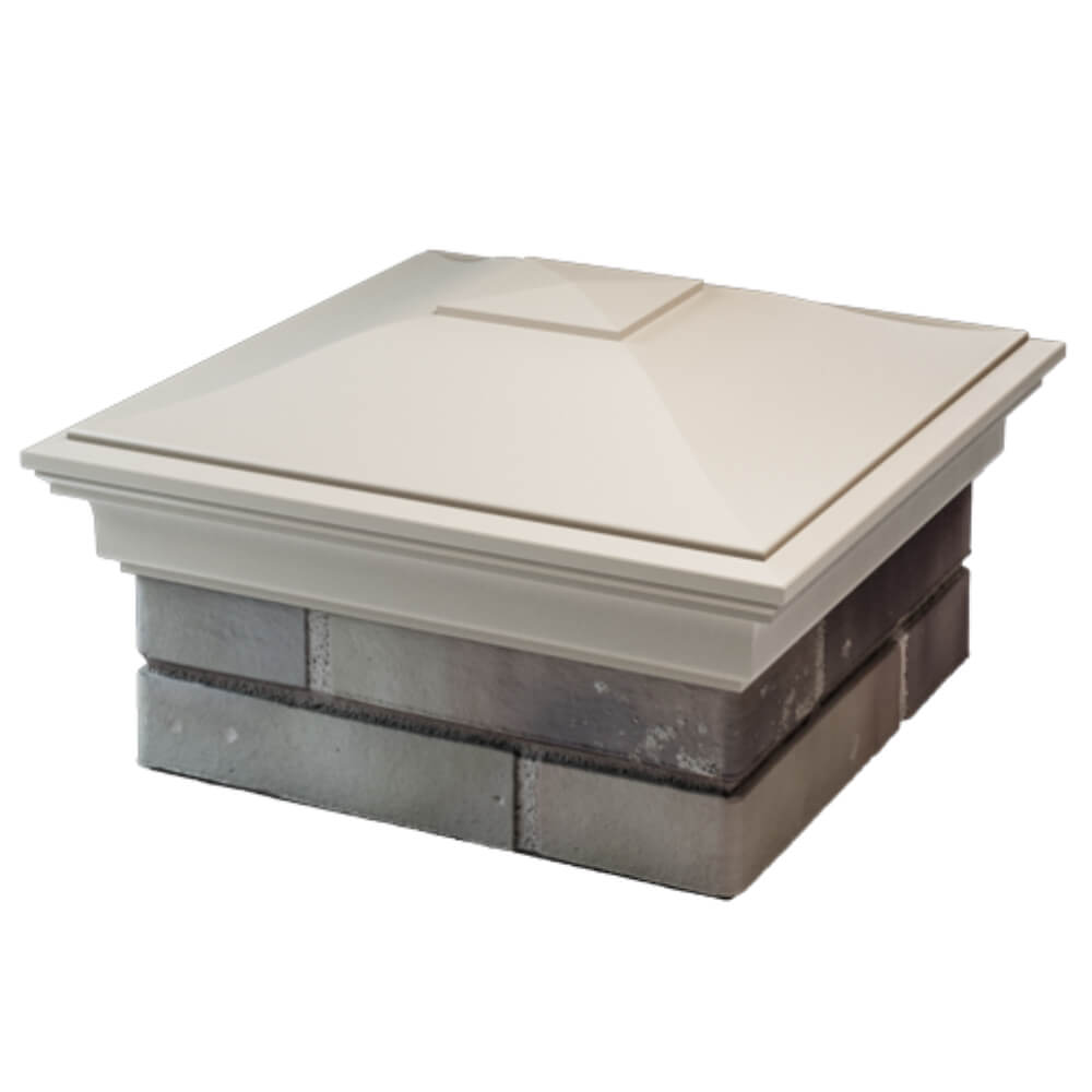 Колпак Zking Монблан Бежевый на столб 1.5х1.5 кирпича (385х385мм) в Заринске фото