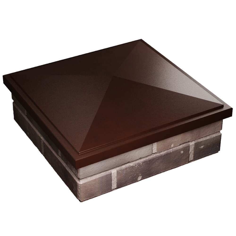 Колпак Zking БонаМоно Коричневый на столб 2х2 кирпича (515х515, 530х530мм) в Заринске фото