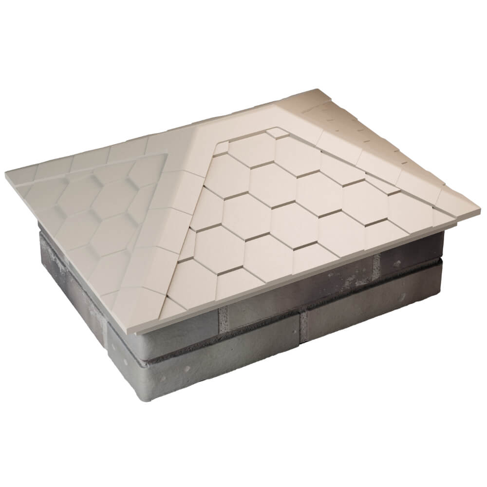 Колпак Zking Эверест Бежевый на столб 2х1.5 кирпича (520х390мм) Заринск фото