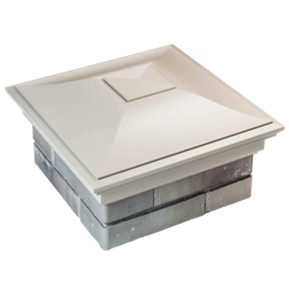 Колпак Zking Монблан Бежевый на столб 1.5х1.5 кирпича (385х385мм) в Заринске фото