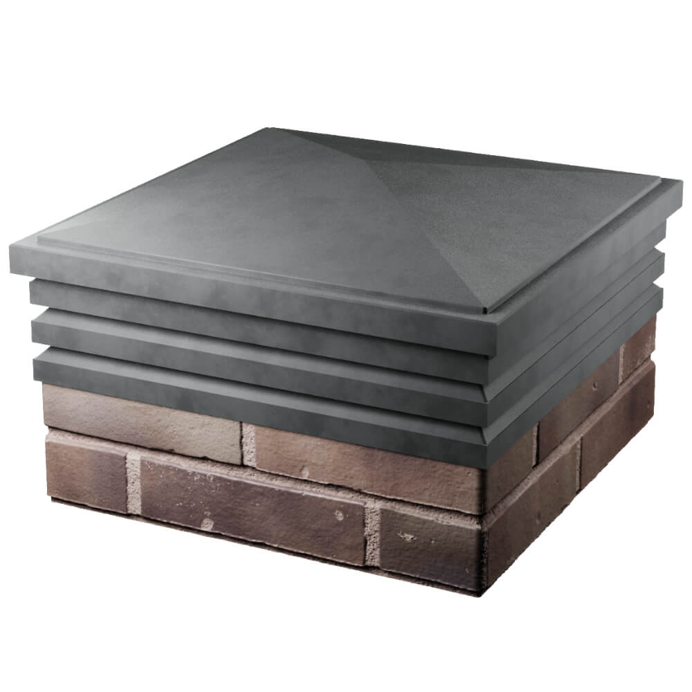 Колпак Zking Бона ХайТек Серый на столб 2х2 кирпича (513х513мм) в Заринске фото