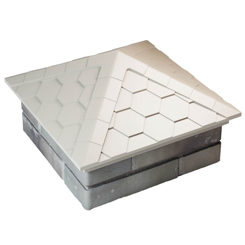 Колпак Zking Эверест Бежевый на столб 1.5х1.5 кирпича (390х390мм) в Заринске фото