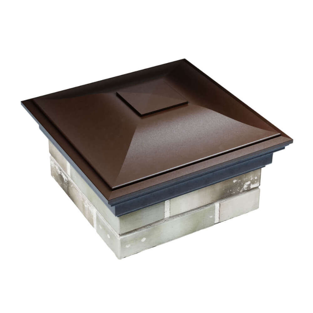 Колпак Zking Монблан Коричневый на столб 1.5х1.5 еврокирпича 0.7НФ (355х355мм) в Заринске фото