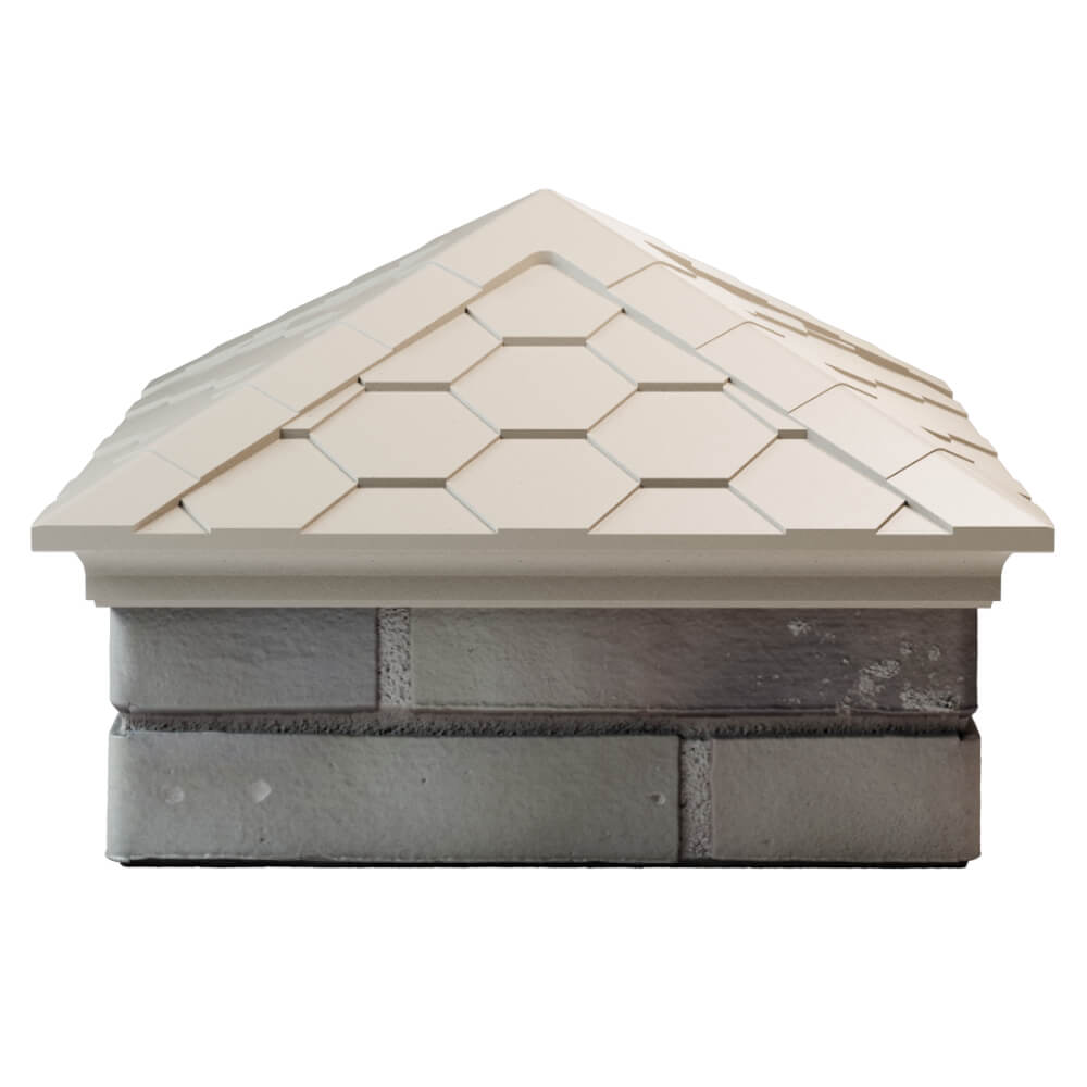 Колпак Zking Эверест Бежевый на столб 1.5х1.5 кирпича (390х390мм) Заринск фото