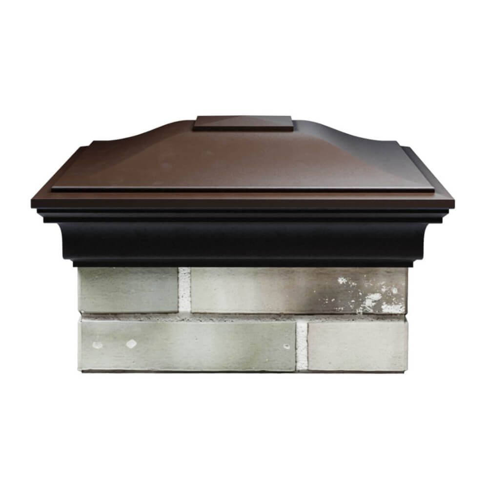 Колпак Zking Монблан Коричневый на столб 1.5х1.5 еврокирпича 0.7НФ (355х355мм) Заринск фото