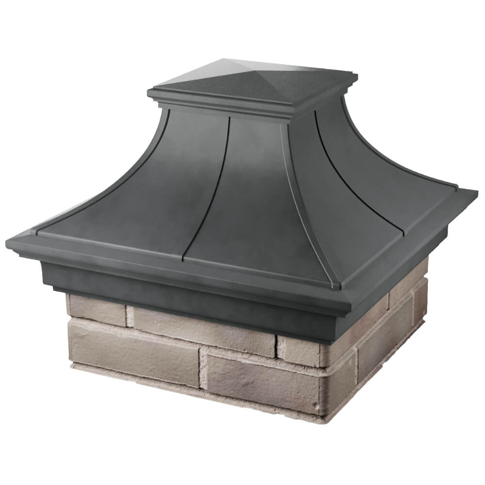 Колпак Zking Монблан Премиум Серый на столб 1.5х1.5 кирпича (385х385мм) в Заринске фото