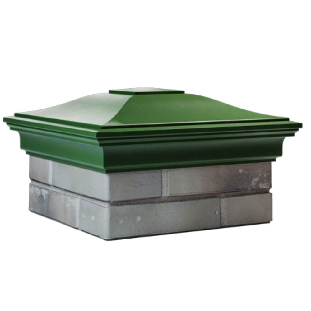 Колпак Zking Монблан Зеленый на столб 1.5х1.5 кирпича (385х385мм) в Заринске фото