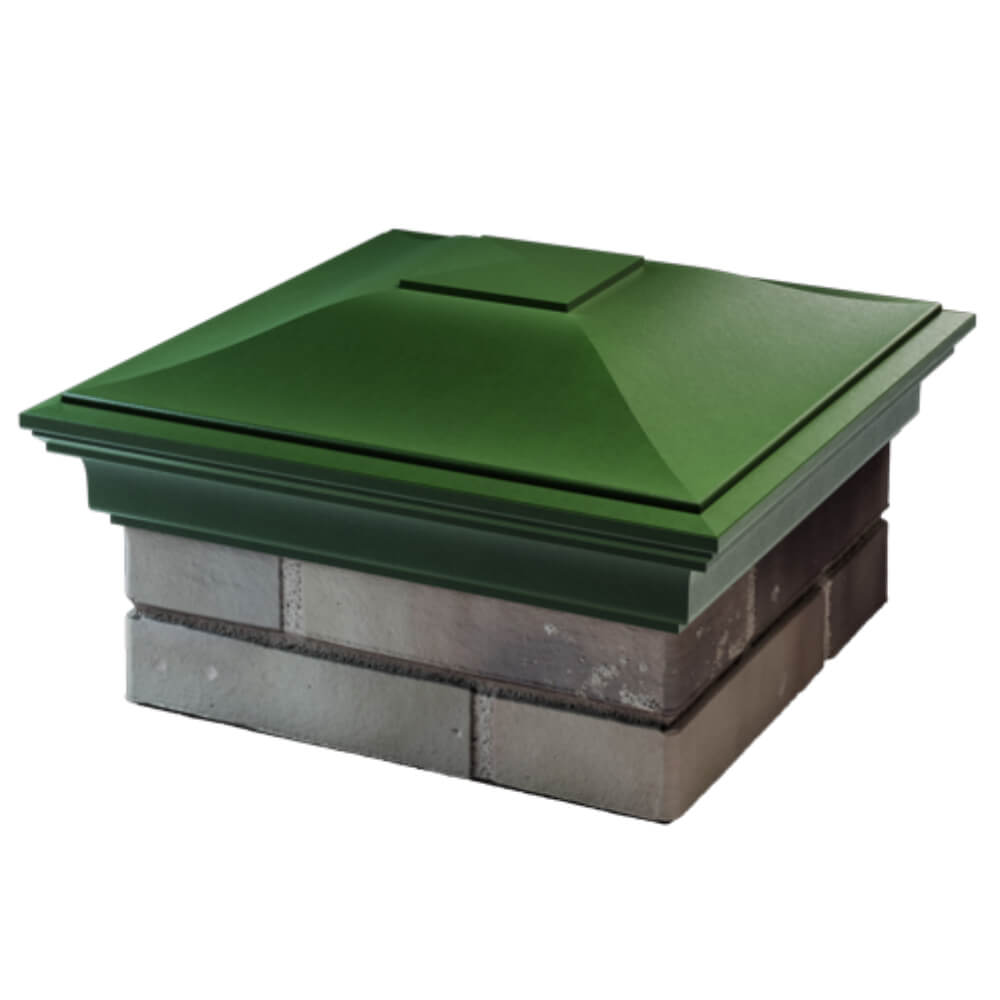 Колпак Zking Монблан Зеленый на столб 1.5х1.5 кирпича (385х385мм) в Заринске фото