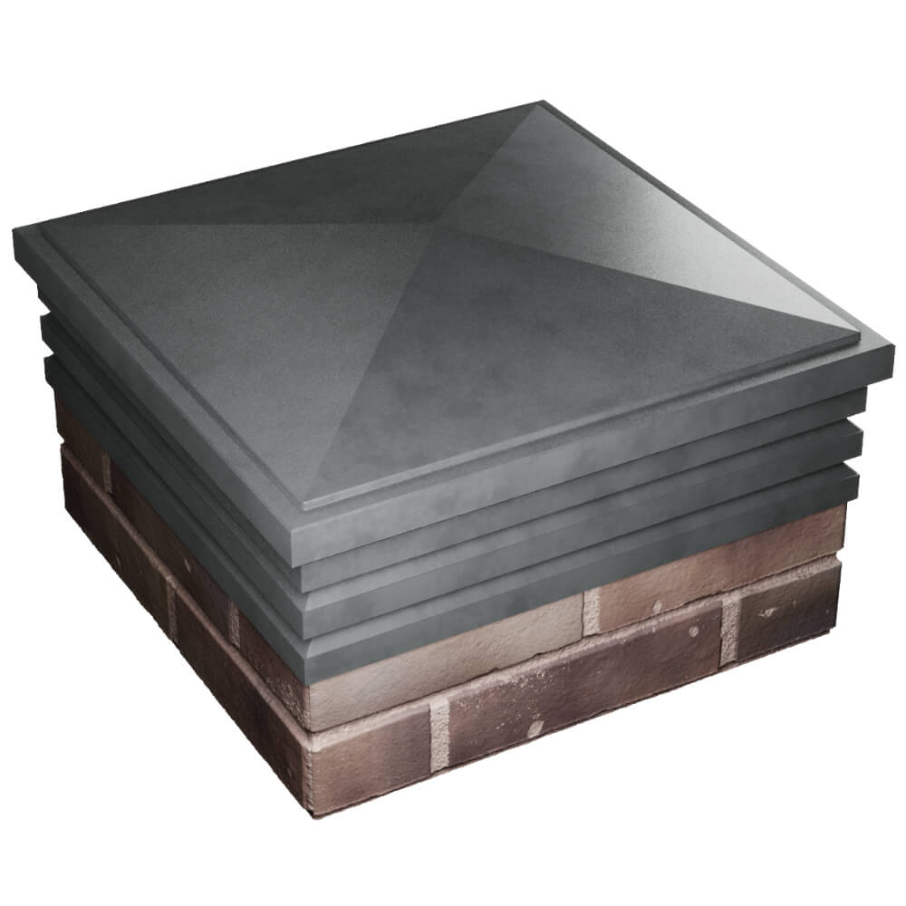 Колпак Zking Бона ХайТек Серый на столб 2х2 кирпича (513х513мм) в Заринске фото