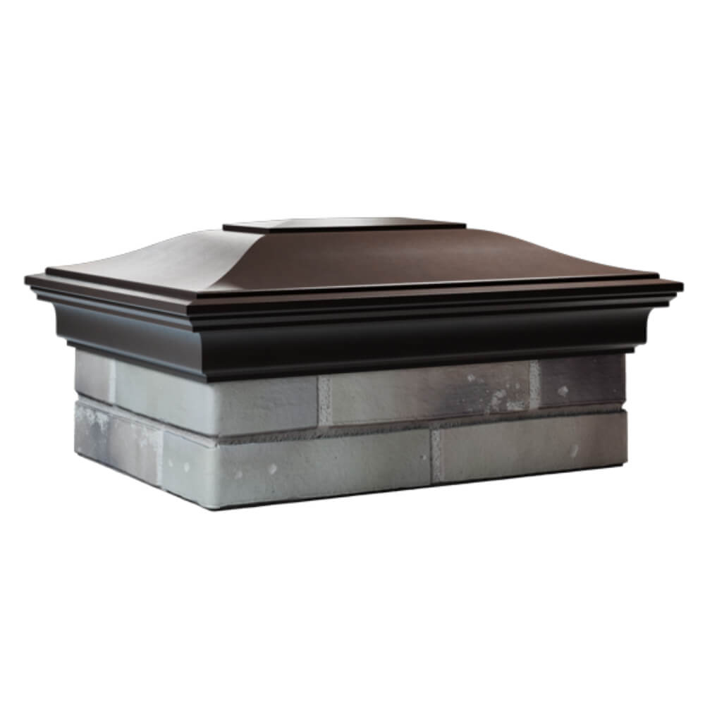 Колпак Zking Монблан Коричневый на столб 2х1.5 кирпича (515х385мм) в Заринске фото